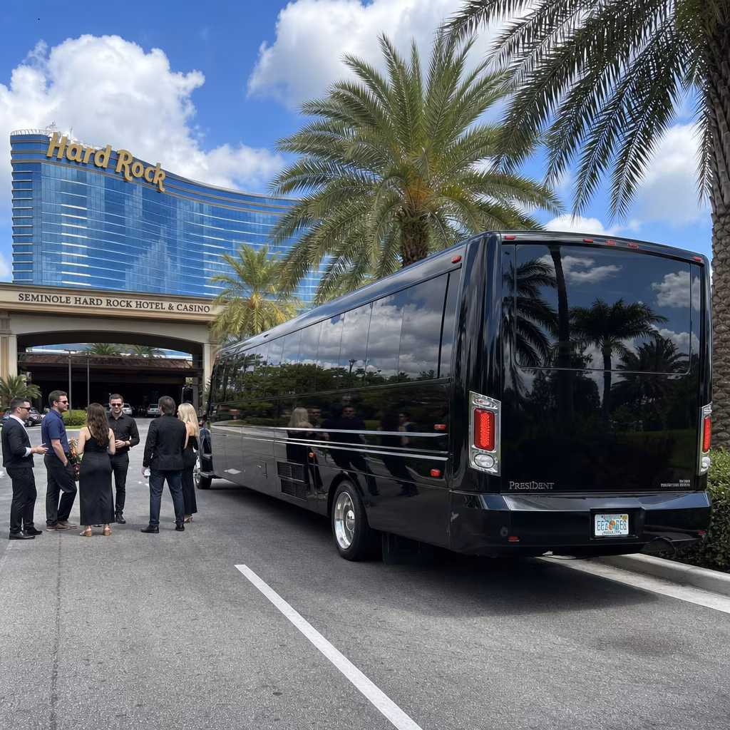 Party Bus to Seminole Hard Rock Hotel & Casino Hollywood