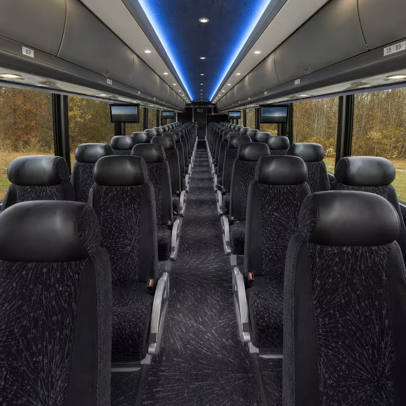 40-56 Passenger Charter Bus Interior