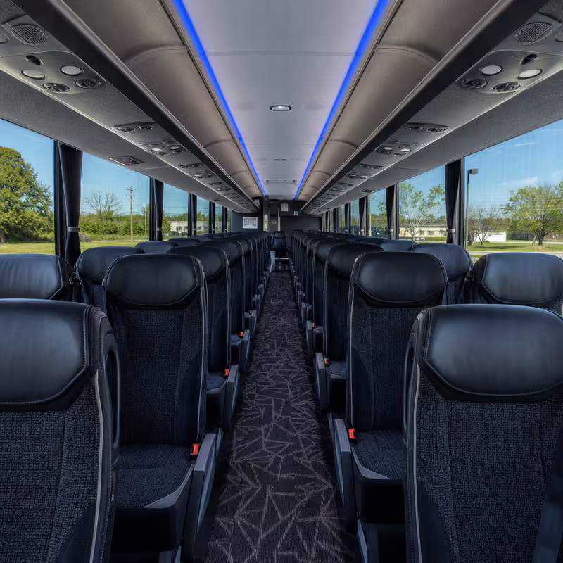 40-56 Passenger Charter Bus Interior