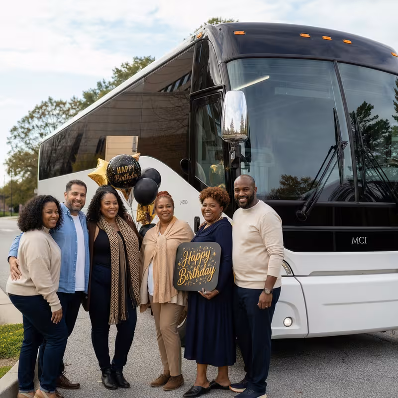 Passengers loading luggage while boarding an Parkland group shuttle