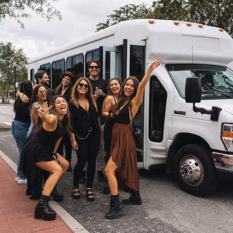 Black Mercedes Sprinter van staged for an Parkland Concert Transportation group