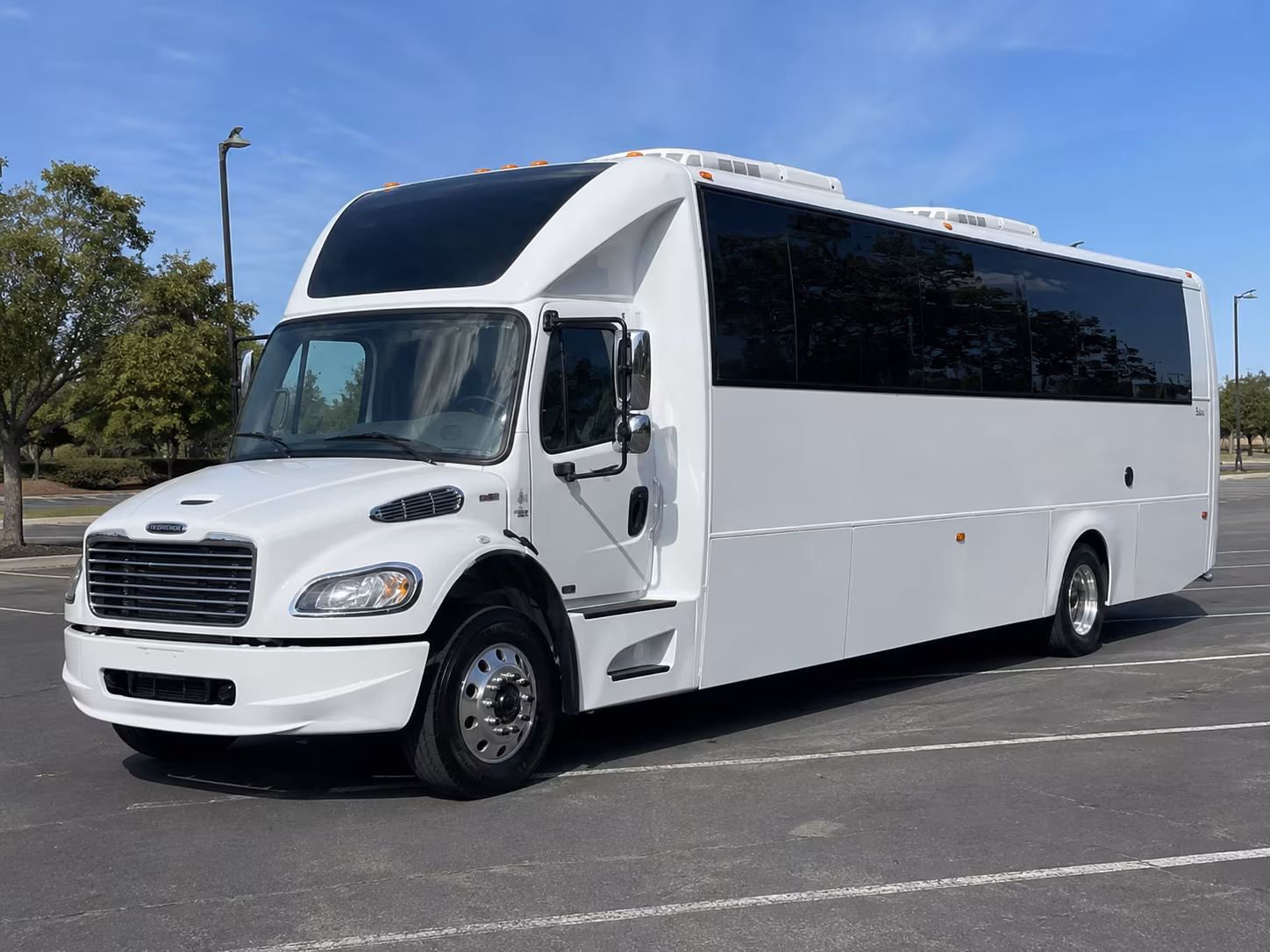 Interior of a party bus rental serving Parkland