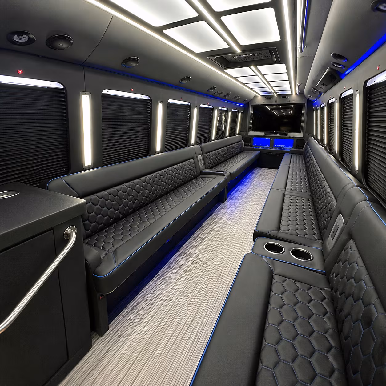 Parkland Bachelor & Bachelorette Transportation party bus interior