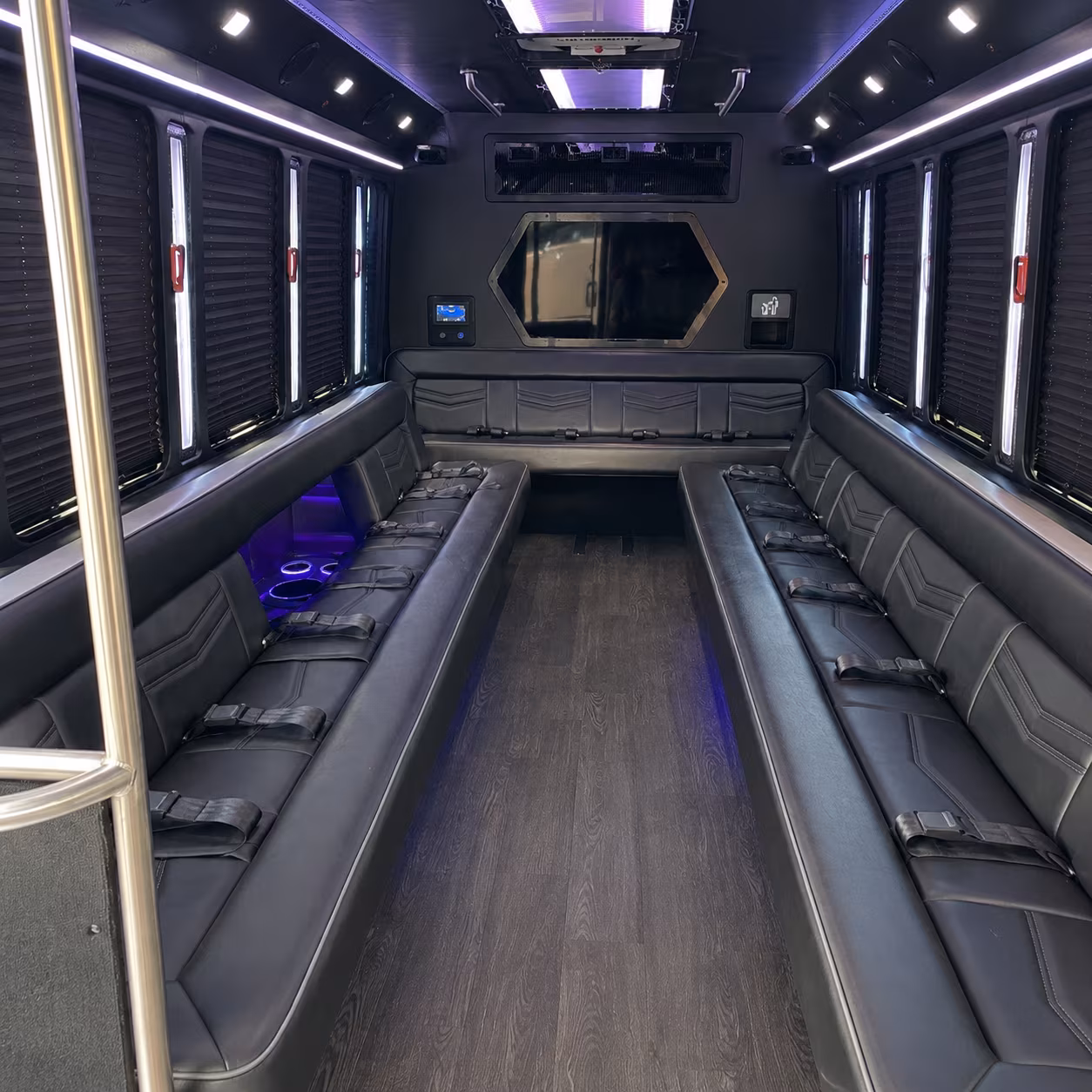 Parkland Birthday, Sweet 16, & Quinceañera Transportation party bus exterior
