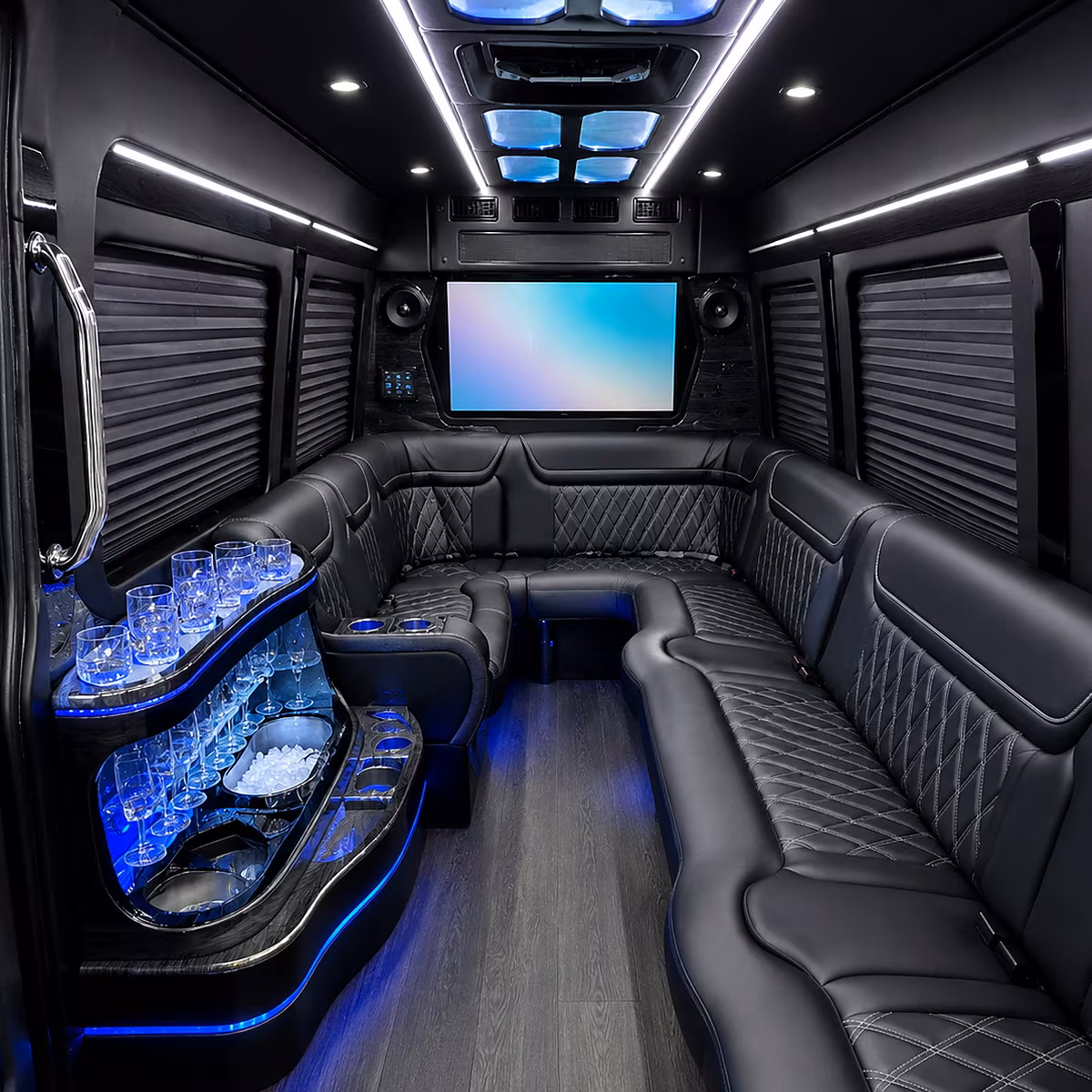 Parkland Concert & Music Festival Transportation party bus interior