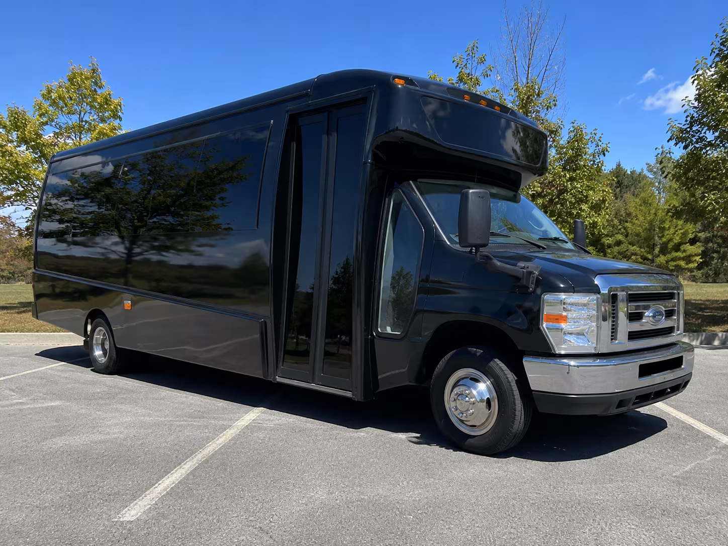 Parkland Corporate Transportation party bus exterior