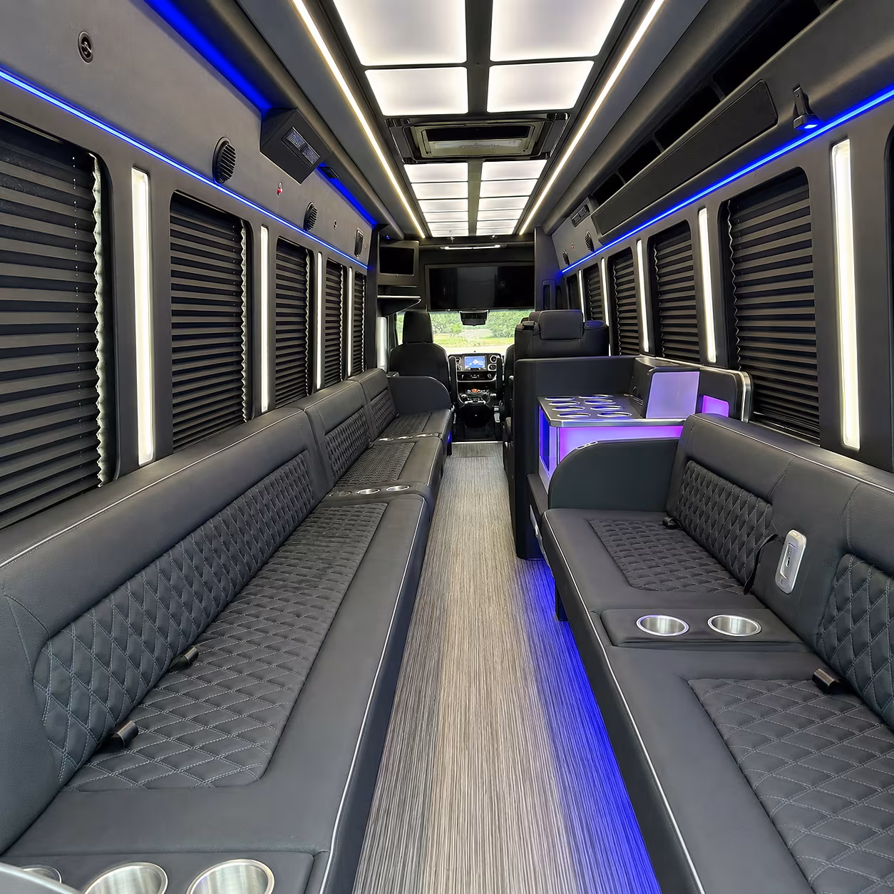 Parkland Private Event Transportation party bus interior