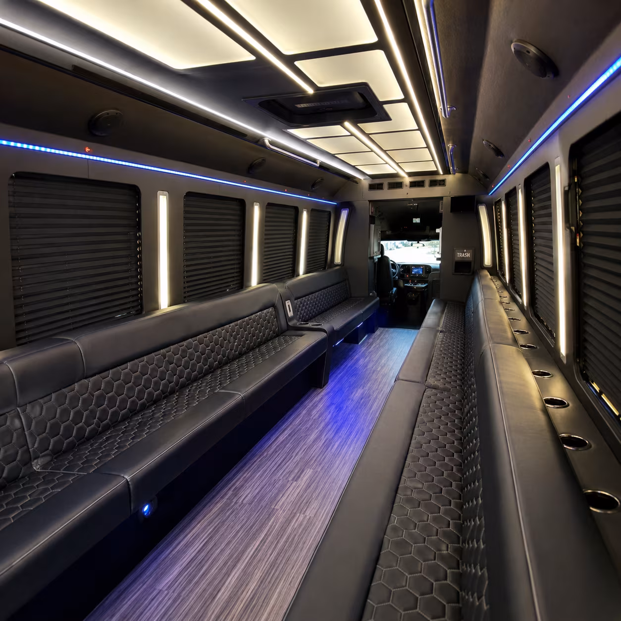 Parkland Prom & Homecoming Transportation party bus interior