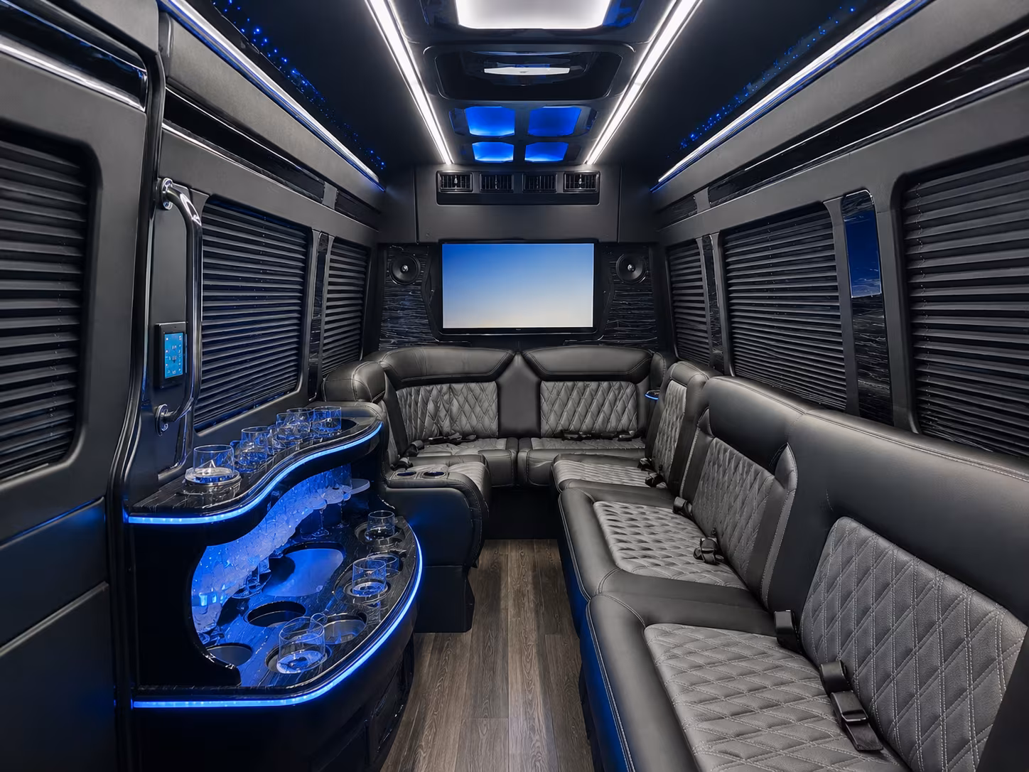 Parkland School Event Transportation party bus exterior