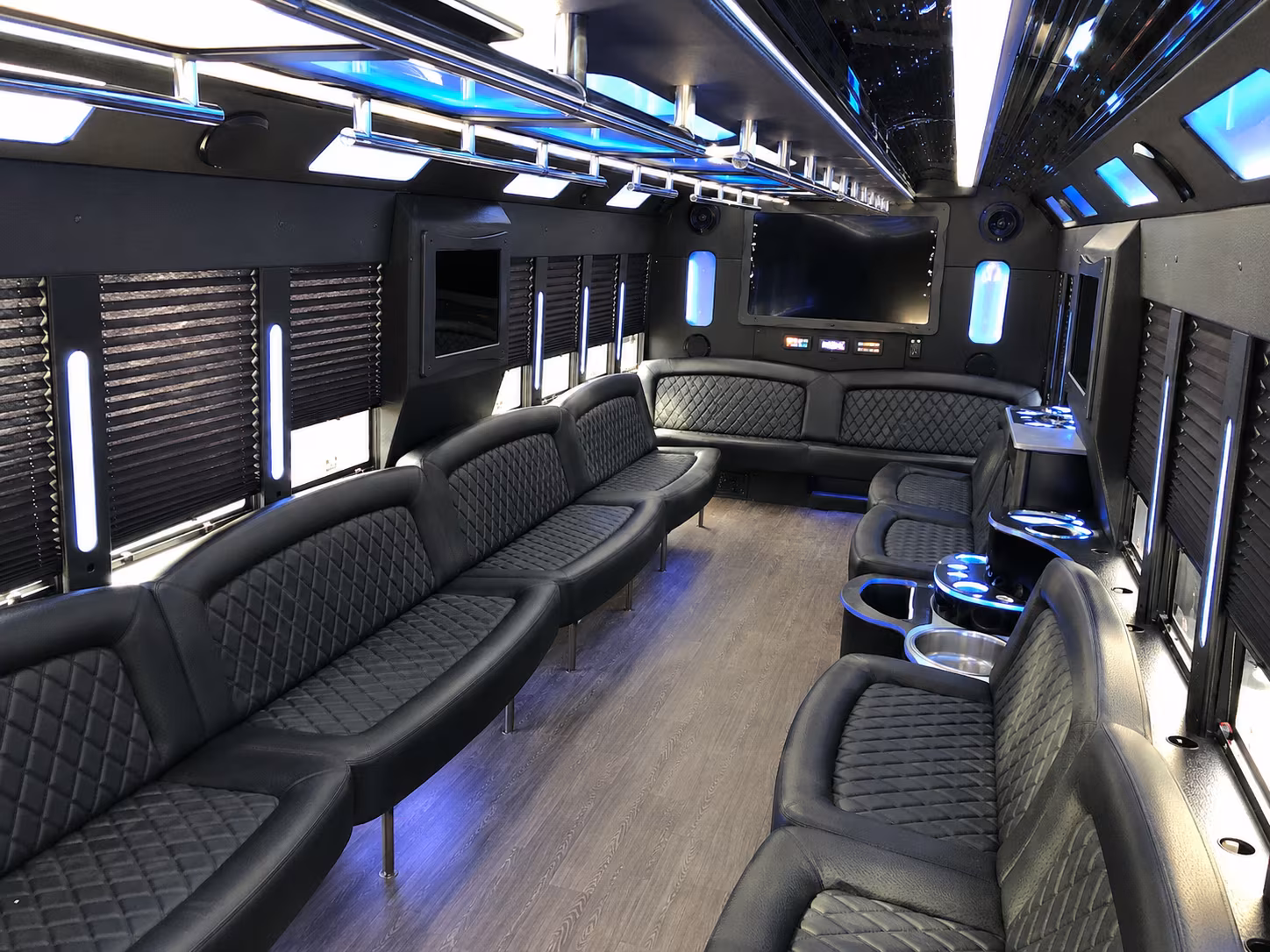 Parkland Sporting Event Transportation party bus interior