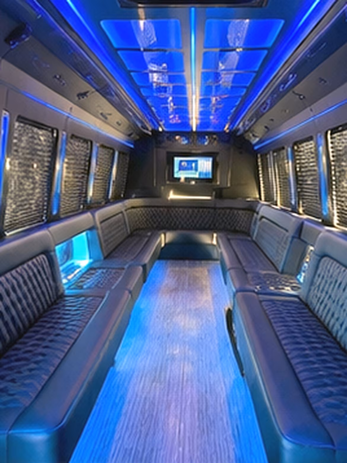 Parkland Sporting Event Transportation party bus interior