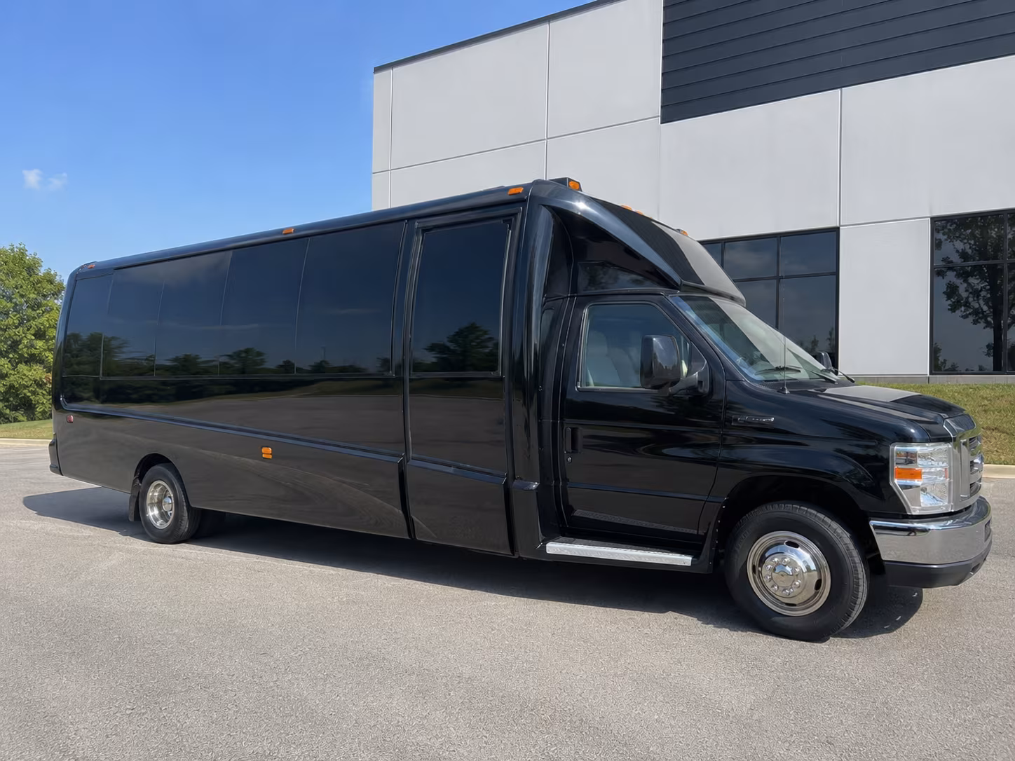 Parkland Wedding Transportation party bus exterior
