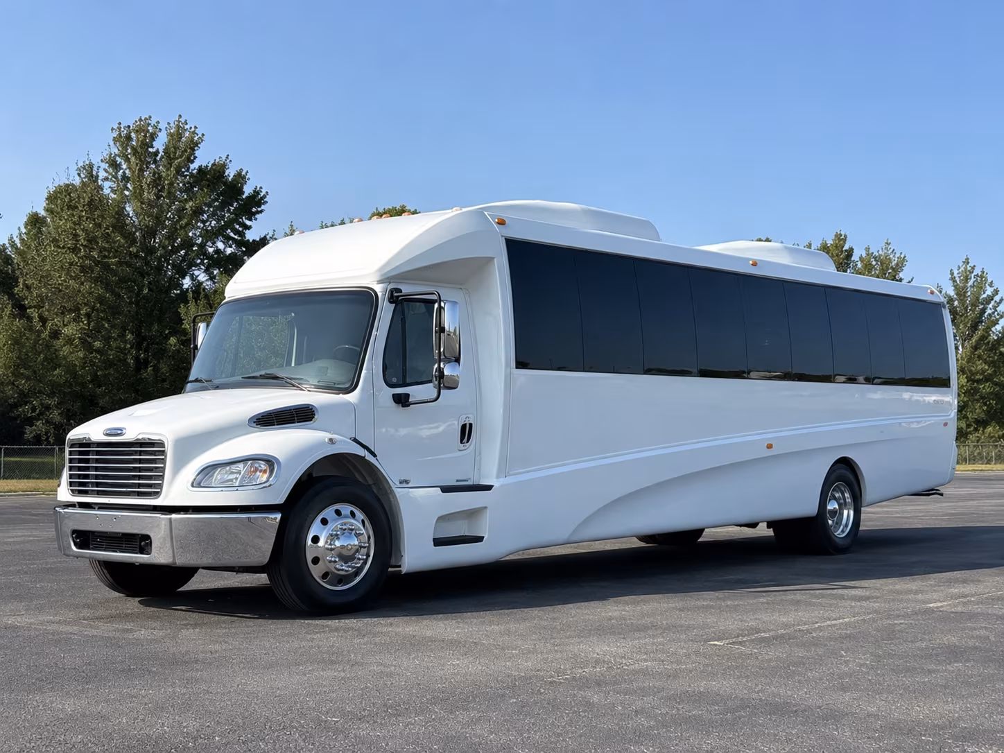 Parkland Wedding Transportation party bus exterior
