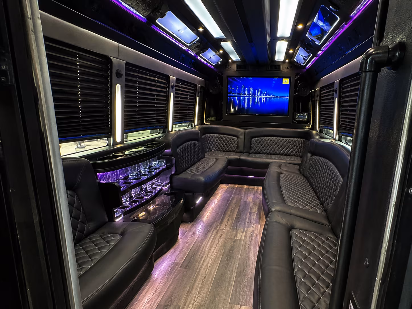 Parkland Wedding Transportation onboard seating