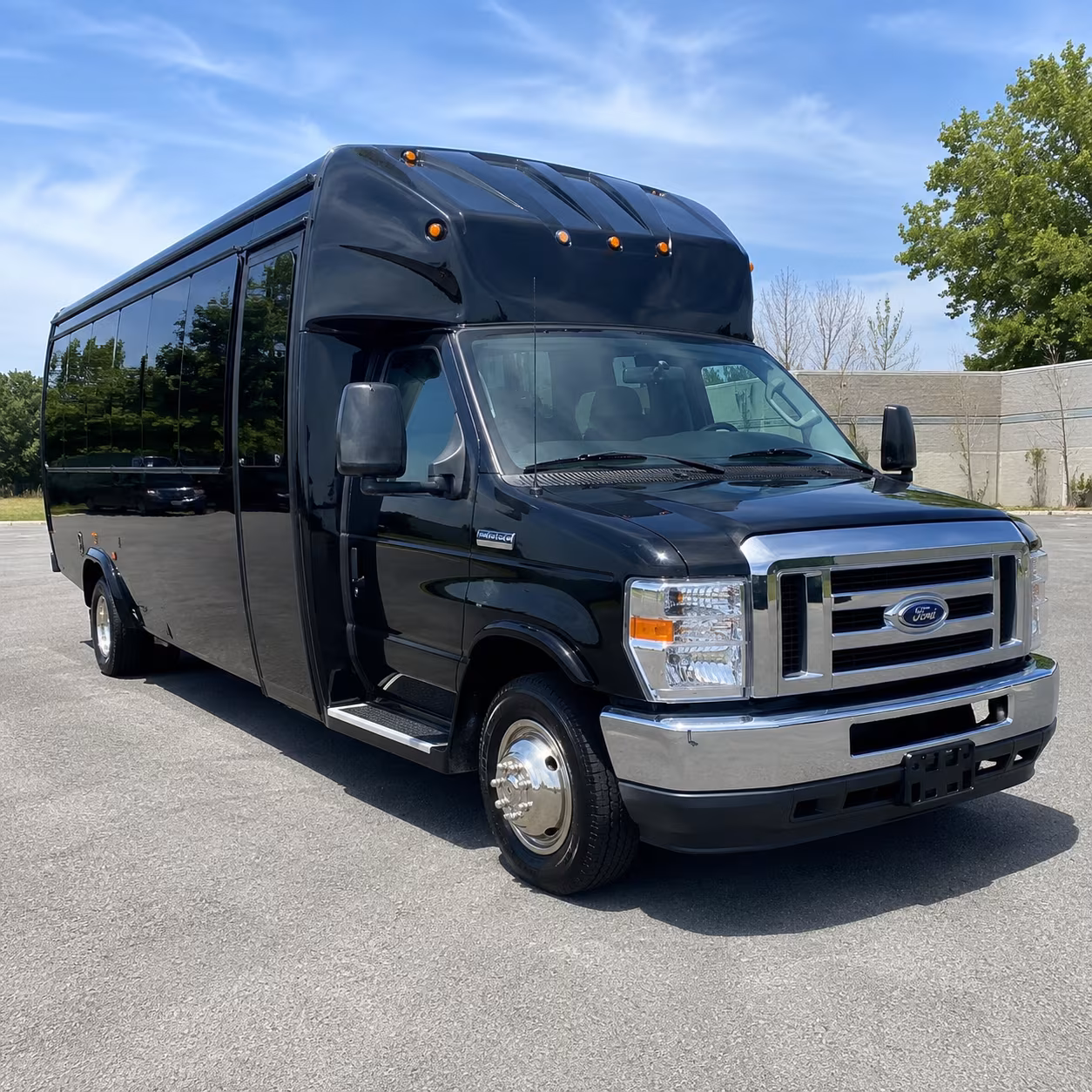 Parkland Wedding Transportation party bus exterior