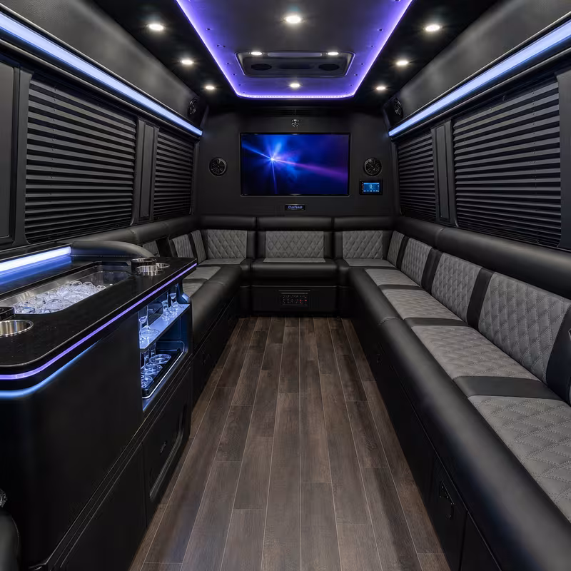 14 Passenger Sprinter Limo Interior