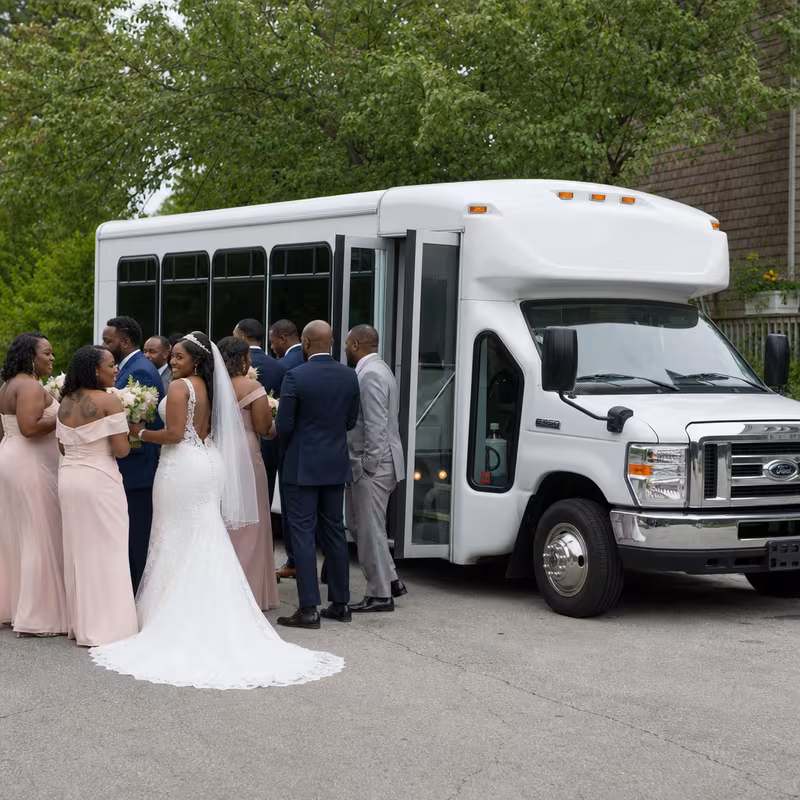 Parkland Wedding Transportation fleet vehicle